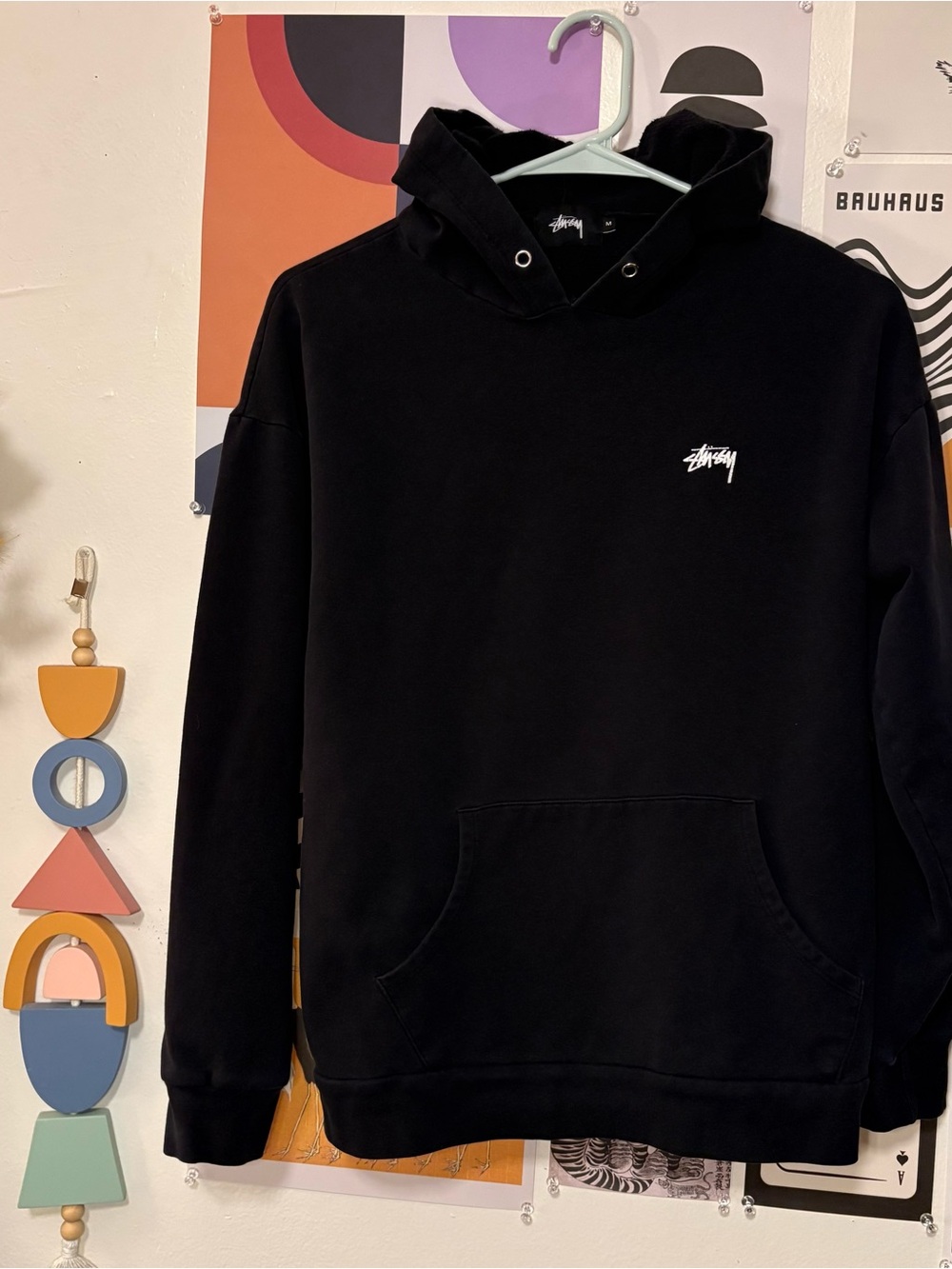 Stüssy Black Logo Hoodie — Size M